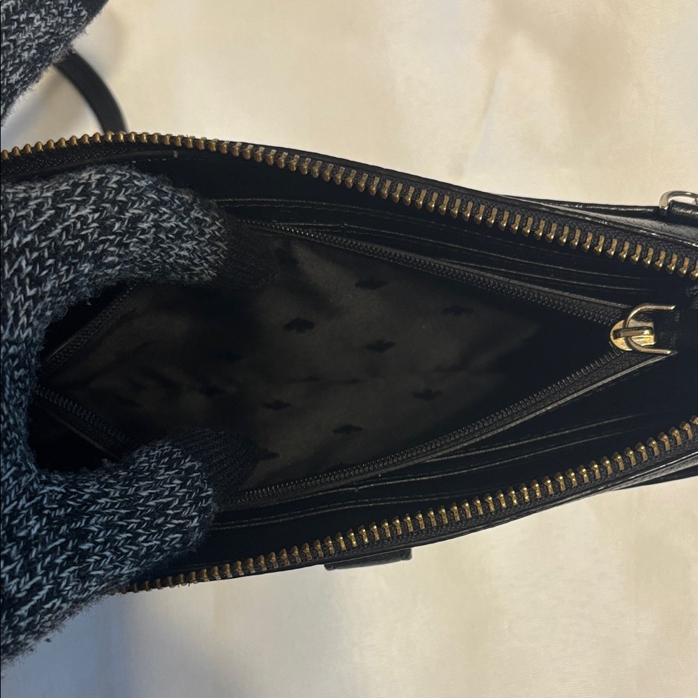 Kate Spade Jackson Small Tab Leather Crossbody Black GUC - Picture 7 of 13